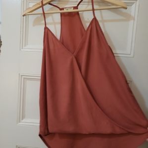 Lily White V Neck Hi-Lo Tank